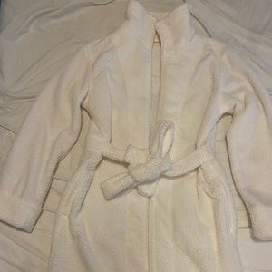 NOWT, Fluffy chic la vie en rose robe in white to cream in color